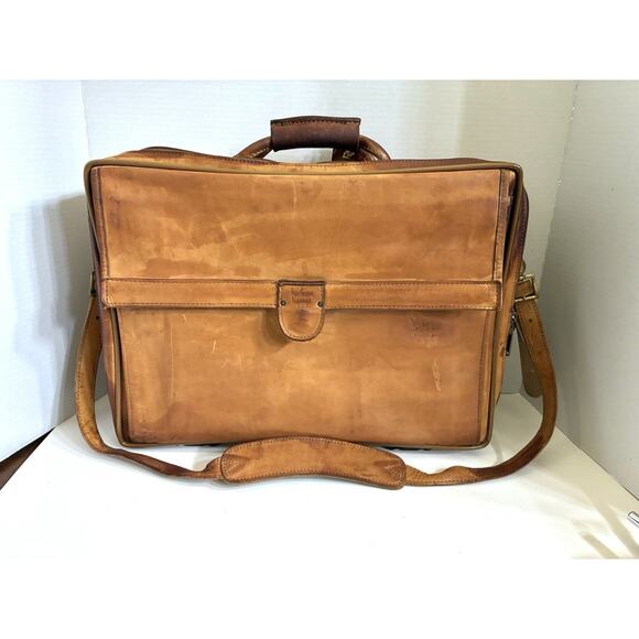 Vintage Hartmann Tan Leather Garment Bag (Rare) - Picture 1 of 16
